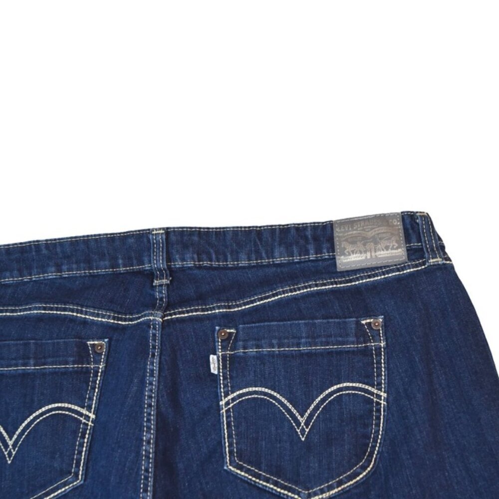Levi’s Mid Rise Skinny Jeans Size 22W Dark Wash Cropped Denim  *Hemmed Short* - Picture 3 of 8